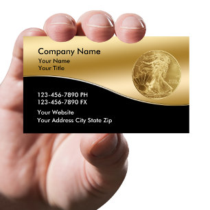 Tarjetas de presentación numismáticas para comerci