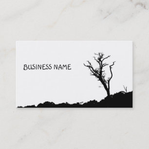 Tarjetas de presentación para árboles de arte blan