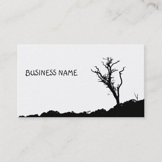 Tarjetas de presentación para árboles de arte blan (Anverso)
