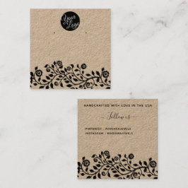 Tarjetas de presentación para aretes de boda rústi