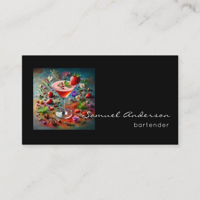 Tarjetas de Presentación para Bartenders (Anverso)