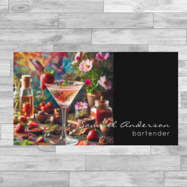 Tarjetas de presentación para bartenders (Subido por el creador)