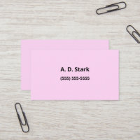 Tarjetas de presentación para bebés rosadas