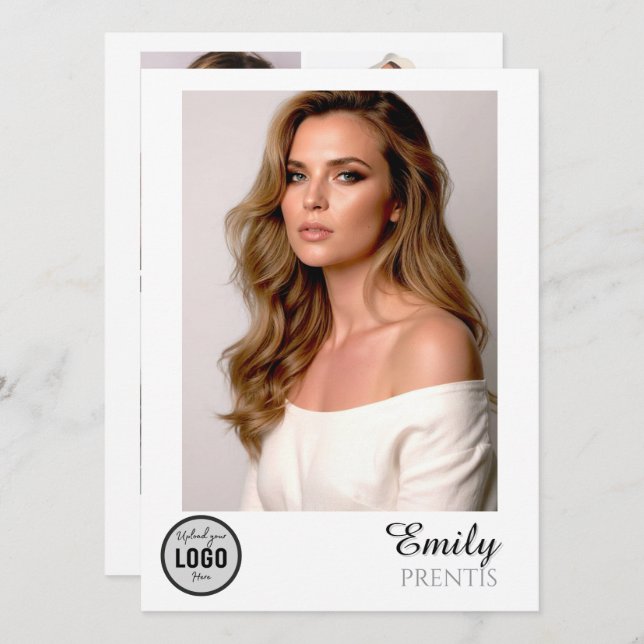 Tarjetas de Presentación para Casting | 5 Fotos co (Anverso / Reverso)