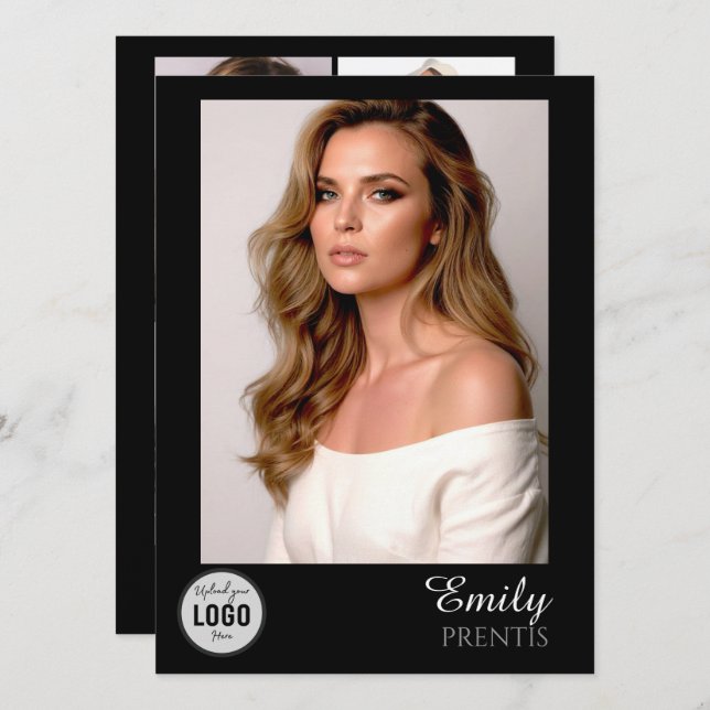 Tarjetas de Presentación para Casting | 5 Fotos co (Anverso / Reverso)