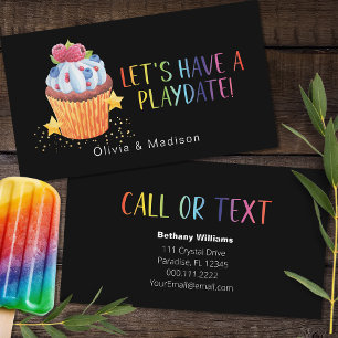 Tarjetas de presentación para cita de mamá Cupcake