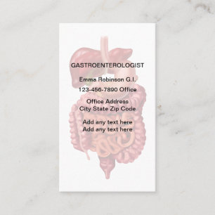Tarjetas de presentación para citas con gastroente