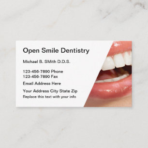 Tarjetas de presentación para citas dentales