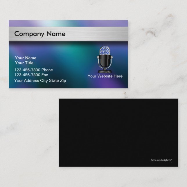 Tarjetas de presentación para DJ (Anverso / Reverso)