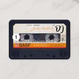 Tarjetas de presentación para DJ Retro Audiotape C