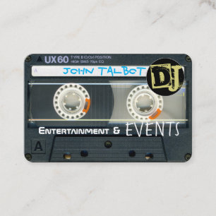 Tarjetas de presentación para DJ Retro T6 Audiotap