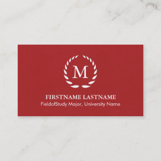Tarjetas de presentación para estudiantes elegante