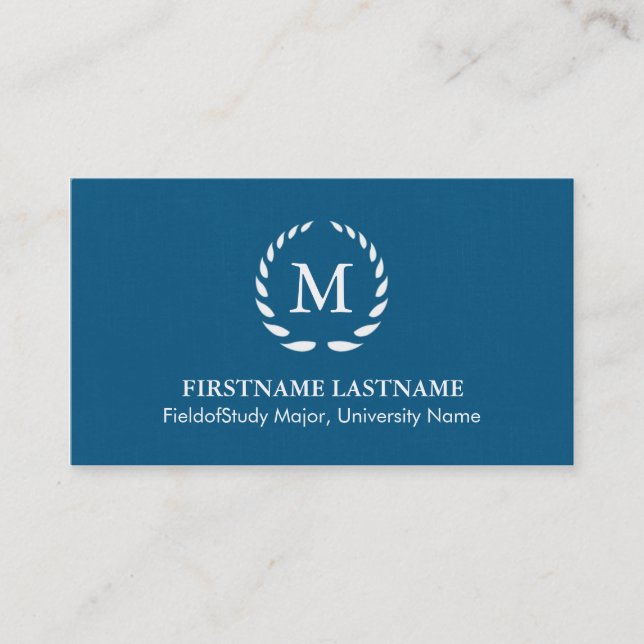 Tarjetas de presentación para estudiantes elegante (Anverso)