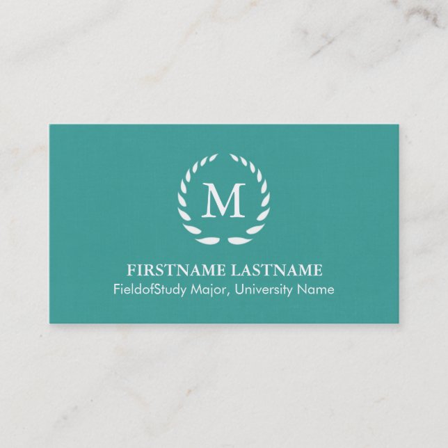 Tarjetas de presentación para estudiantes elegante (Anverso)