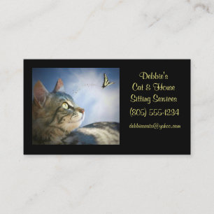 Tarjetas de presentación para gato y casa