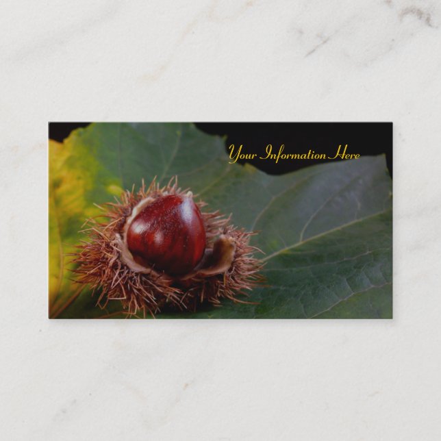 Tarjetas de presentación para hojas y nueces de ot (Anverso)