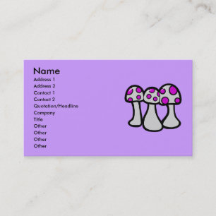 Tarjetas de presentación para hongos venenosos