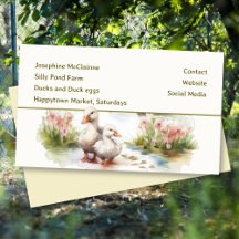 Tarjetas de presentación para la venta de huevos d