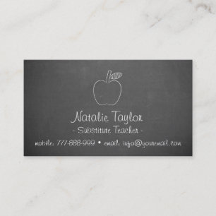 Tarjetas de presentación para maestros sustitutos