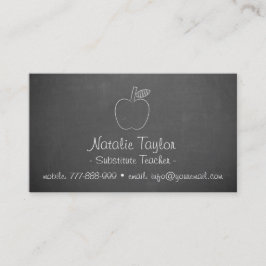 Tarjetas de presentación para maestros sustitutos 