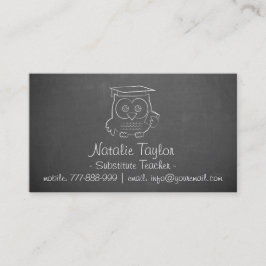 Tarjetas de presentación para maestros sustitutos 