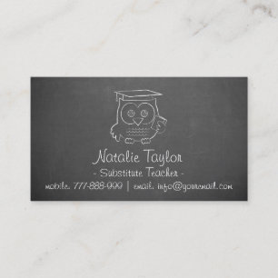 Tarjetas de presentación para maestros sustitutos