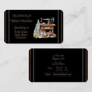 Tarjetas de presentación para modistas de vestidos
