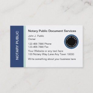 Tarjetas de presentación para notarios públicos