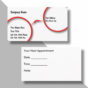 Tarjetas de presentación para Optometría