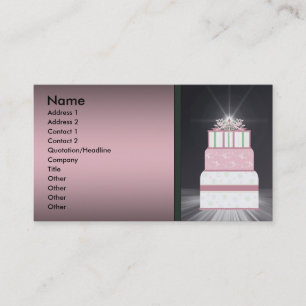 Tarjetas de presentación para pastelería de bodas 