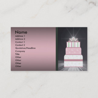 Tarjetas de presentación para pastelería de bodas 
