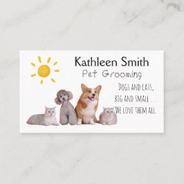 Tarjetas de presentación para peluquería de mascot