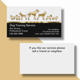 Tarjetas de presentación para perros clásicas