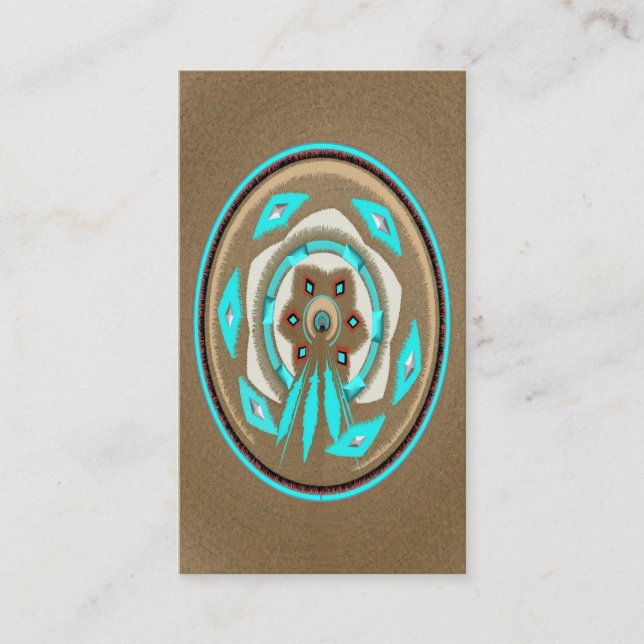 Tarjetas de presentación para plumas tribales (Anverso)