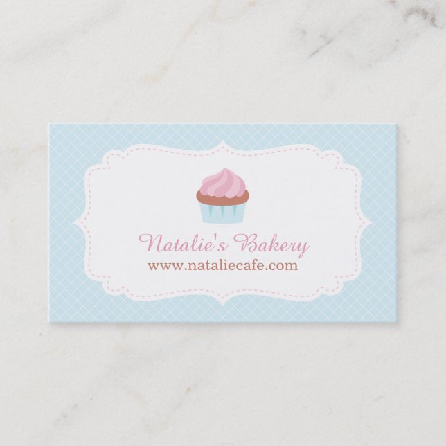 Tarjetas de presentación para repostería de cupcak (Anverso)
