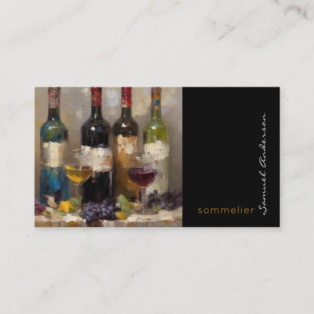 Tarjetas de presentación para sumiller, barman y m (Anverso)