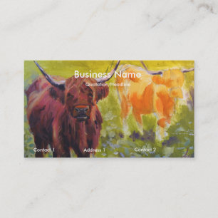 Tarjetas de presentación para vacas de la región