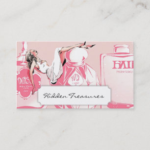 Tarjetas de presentación Perfumes, rosa