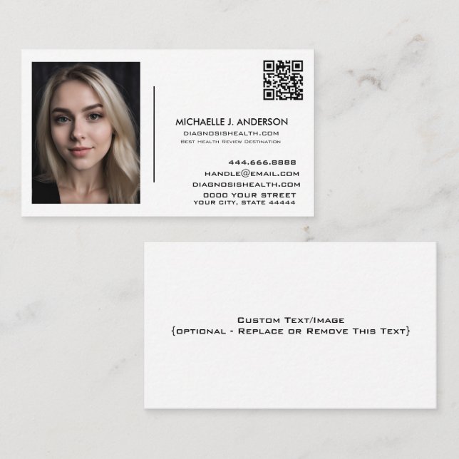 Tarjetas de presentación personalizadas con fotos  (Anverso / Reverso)