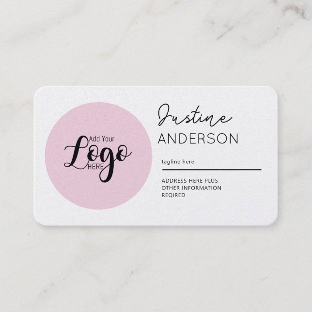 Tarjetas de Presentación Personalizadas con Logo y (Anverso)