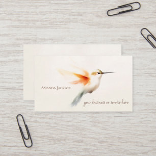 Tarjetas de presentación personalizadas de colibrí
