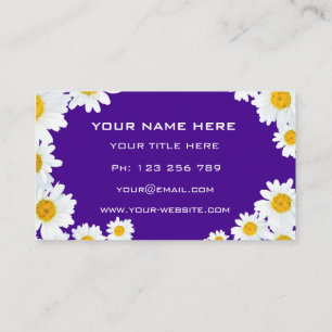 Tarjetas de presentación personalizadas de Daisy c