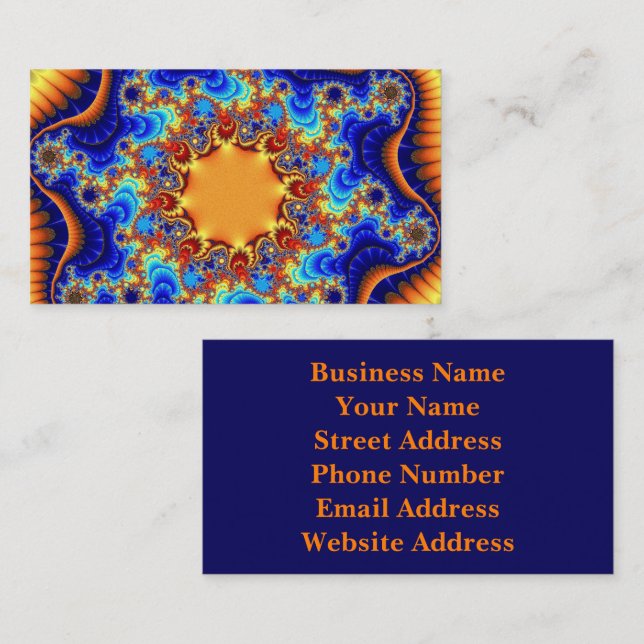 Tarjetas de presentación personalizadas de Fractal (Anverso / Reverso)