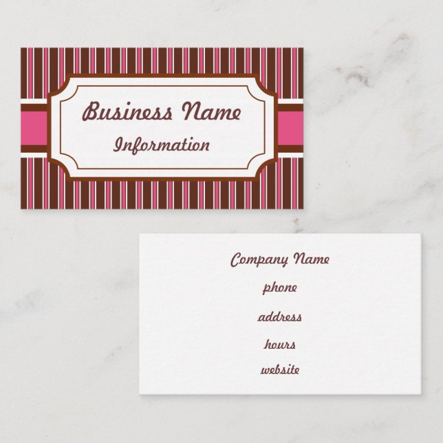 Tarjetas de presentación personalizadas de frambue (Anverso / Reverso)