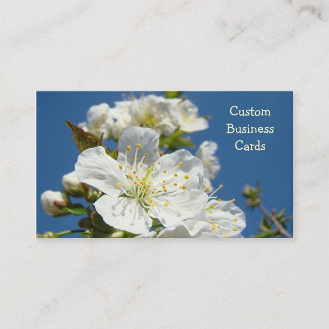 Tarjetas de presentación personalizadas Flores de  (Anverso)