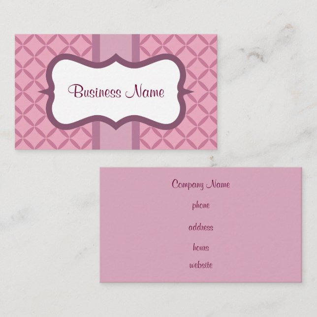 Tarjetas de presentación personalizadas Lavanda Li (Anverso / Reverso)