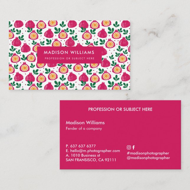Tarjetas de presentación personalizadas minimalist (Anverso / Reverso)