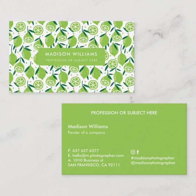 Tarjetas de presentación personalizadas minimalist (Anverso / Reverso)