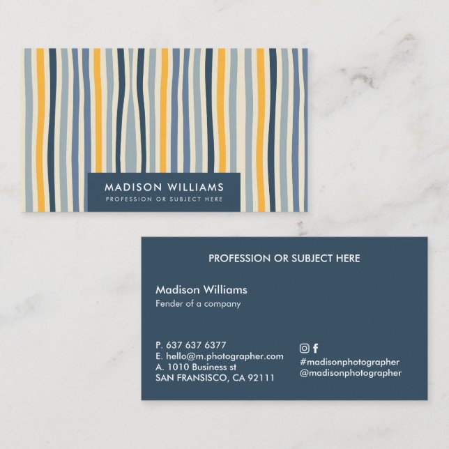 Tarjetas de presentación personalizadas minimalist (Anverso / Reverso)
