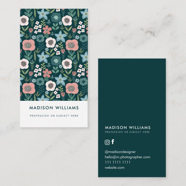Tarjetas de presentación personalizadas minimalist (Anverso / Reverso)